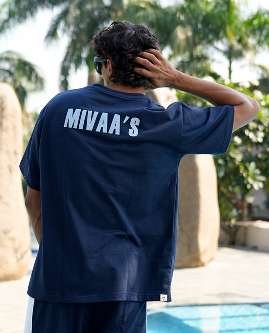 Bold Skull Tees- Navy