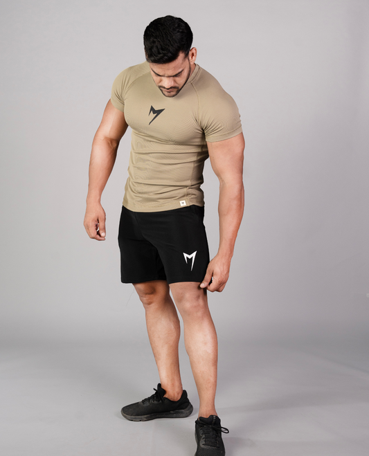 Flex Rib Tee - Almond