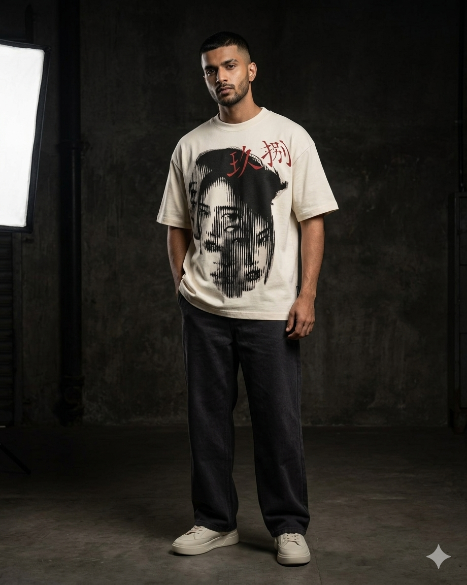 Devil Graphic Oversized Printed T-Shirt