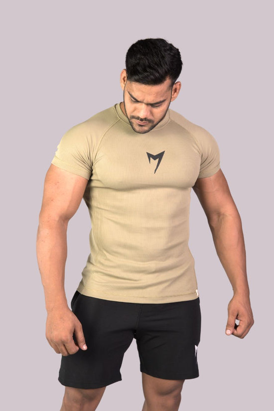 Flex Rib Tee - Almond