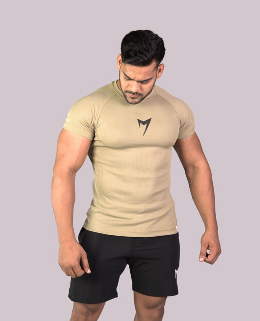 Flex Rib Tee - Almond