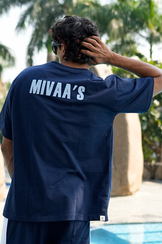 Bold Skull Tees- Navy