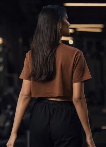 Women’s Combination Crop Top – Choclate