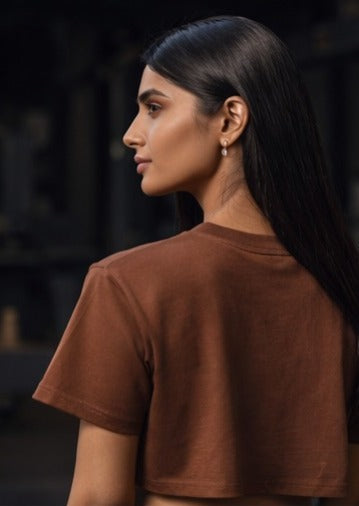 Women’s Combination Crop Top – Choclate