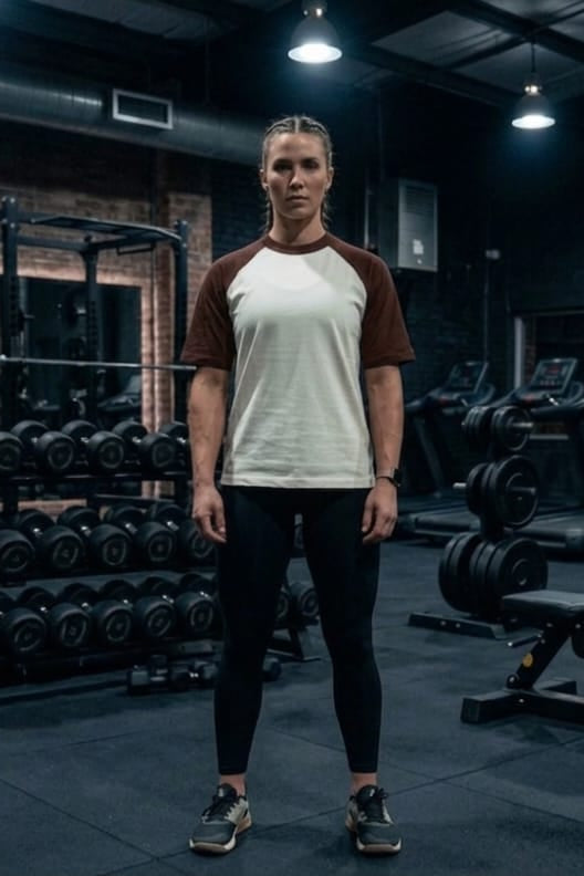 Women’s Combination Oversized T-Shirts – Chocolate Brown & Cream