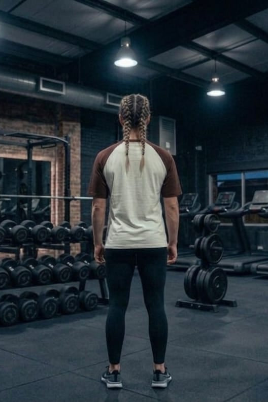 Women’s Combination Oversized T-Shirts – Chocolate Brown & Cream