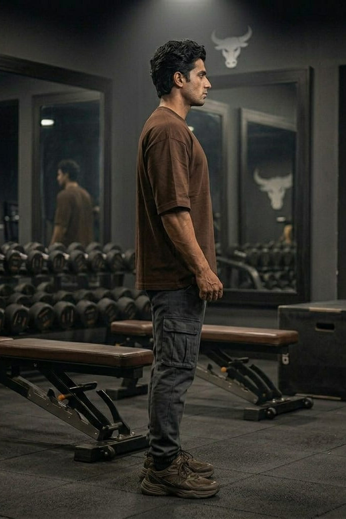 Men’s Oversized T-Shirt – Coffee