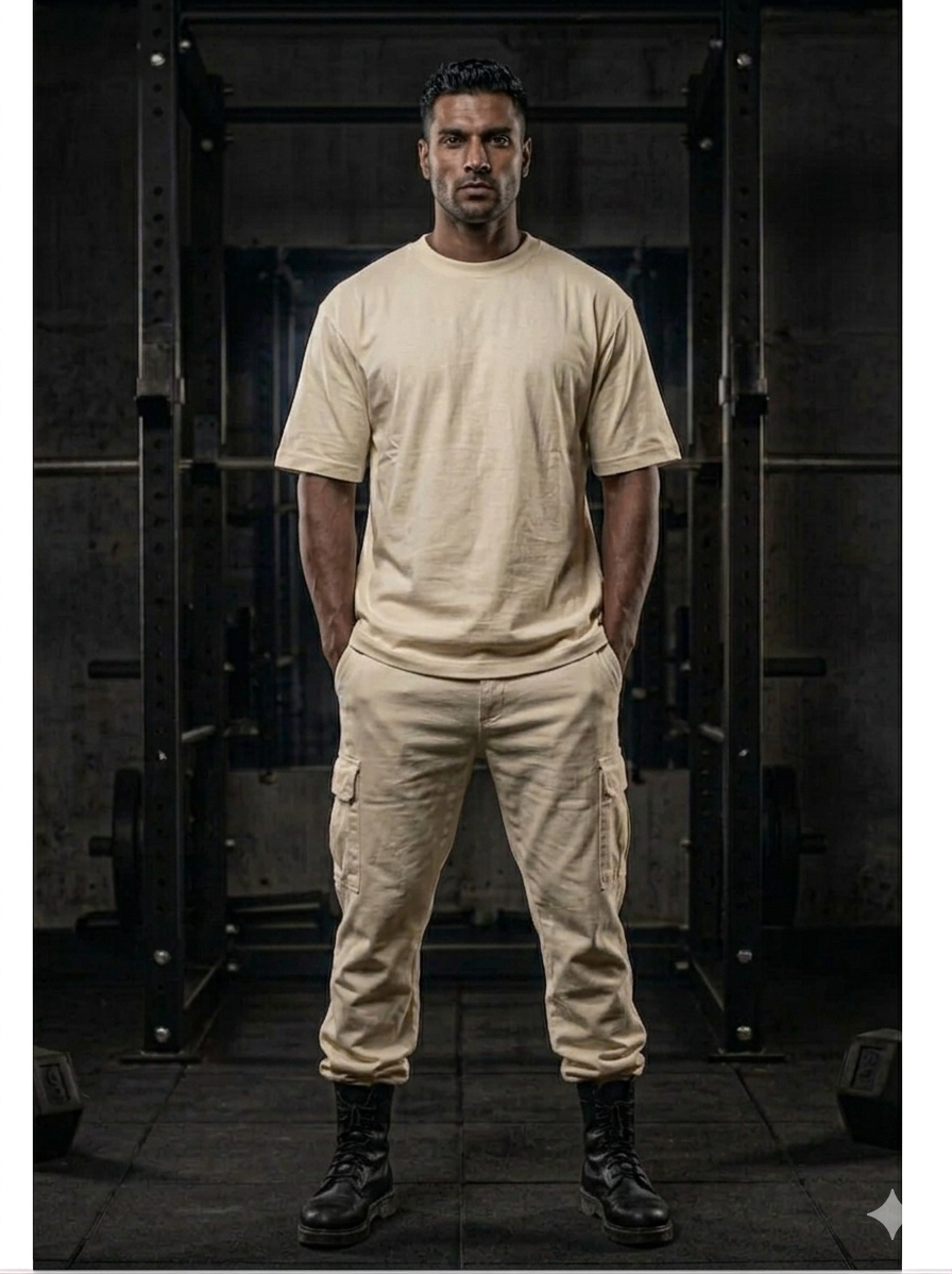 Men’s Oversized T-Shirt – Cream