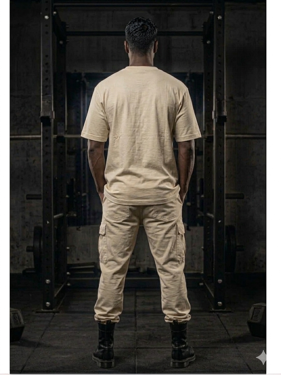 Men’s Oversized T-Shirt – Cream