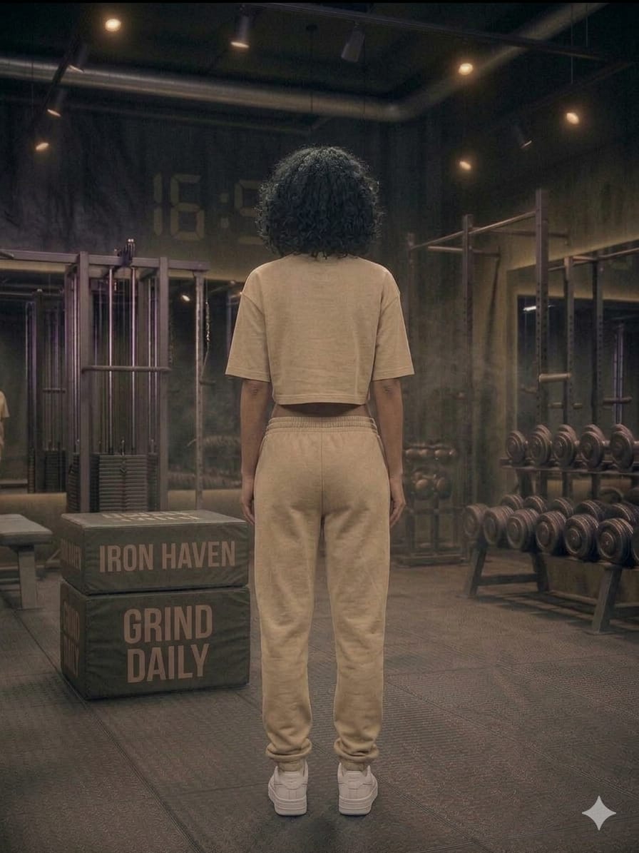 Women’s Combination Crop Top – Cream