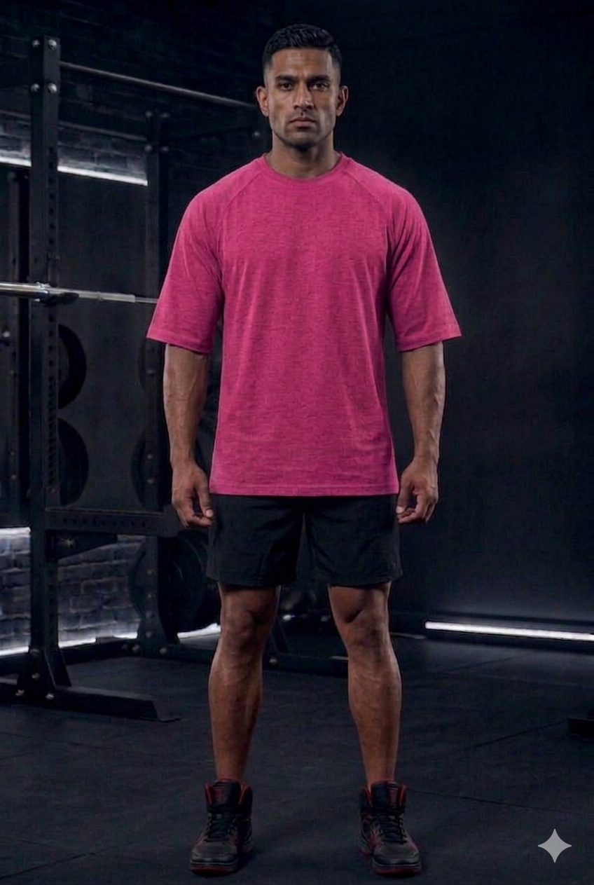 Men’s Oversized T-Shirt – Fushia Pink
