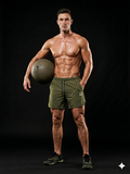 Olive Gray Quick-Dry Performance Shorts