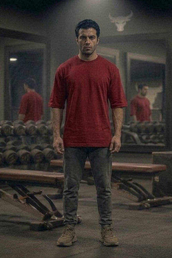 Men’s Oversized T-Shirt Mehroon