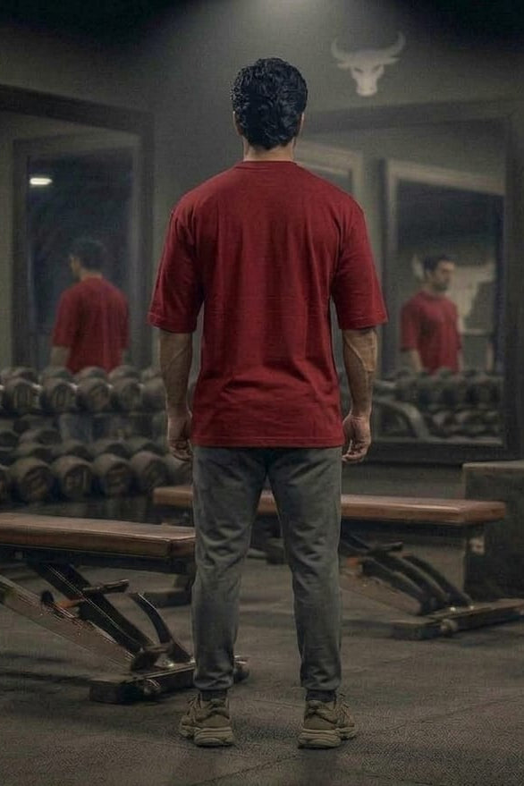 Men’s Oversized T-Shirt Mehroon