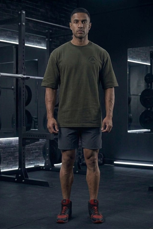 Men’s Oversized T-Shirt-Military Green