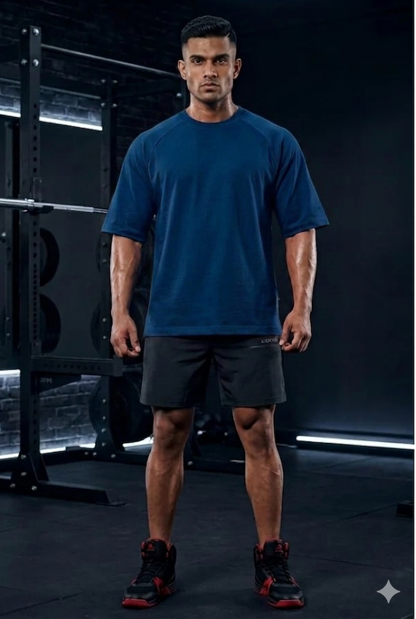Men’s Oversized T-Shirt – Navy Blue