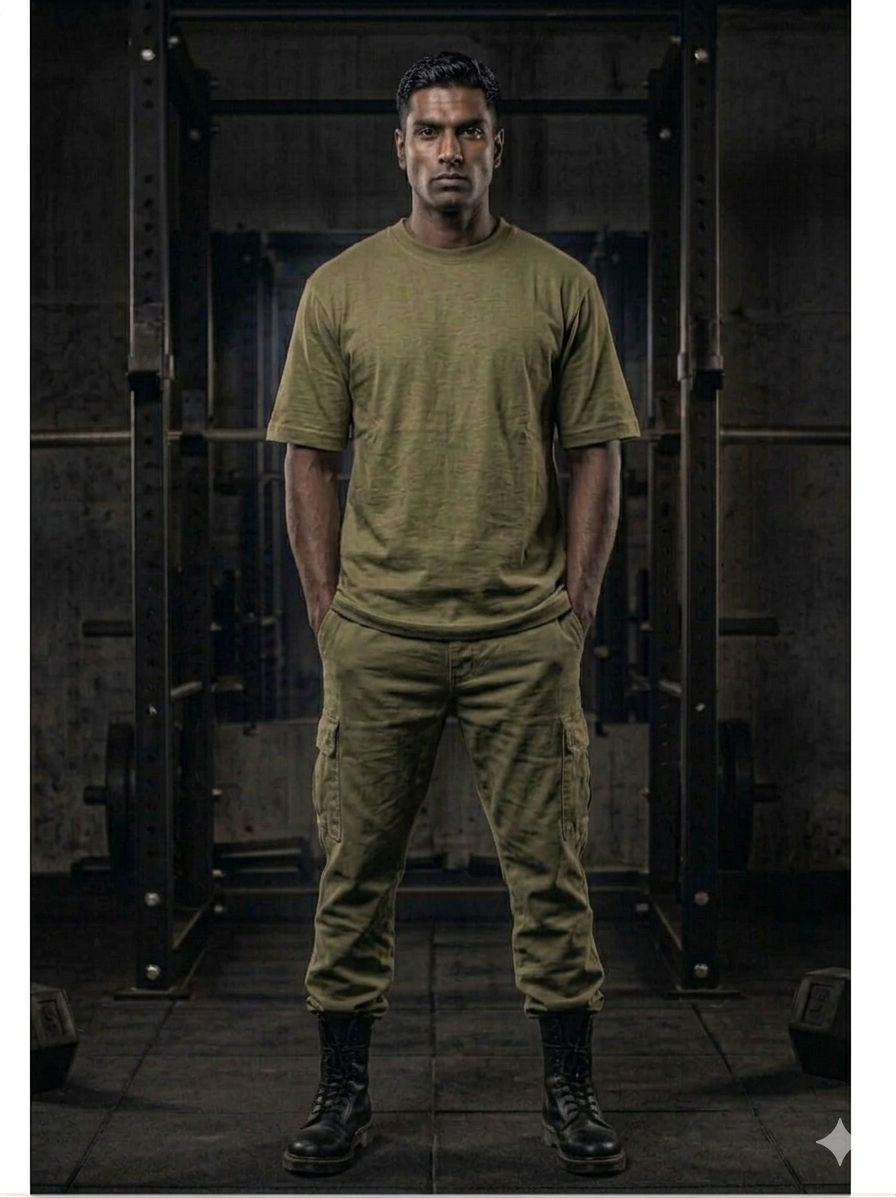 Men’s Oversized T-Shirt – Olive Green
