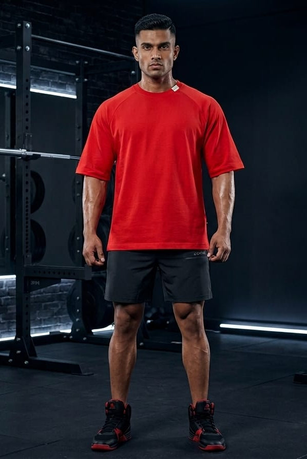 Men’s Oversized T-Shirt- Orange