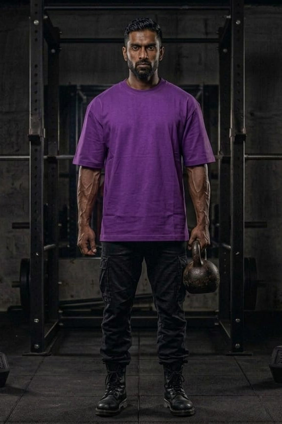 Men’s Oversized T-Shirt-Purple