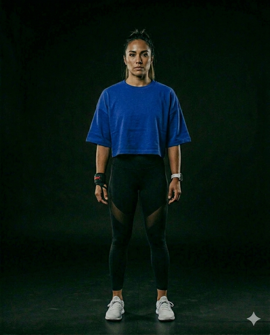 Women’s Combination Crop Top – Royal Blue