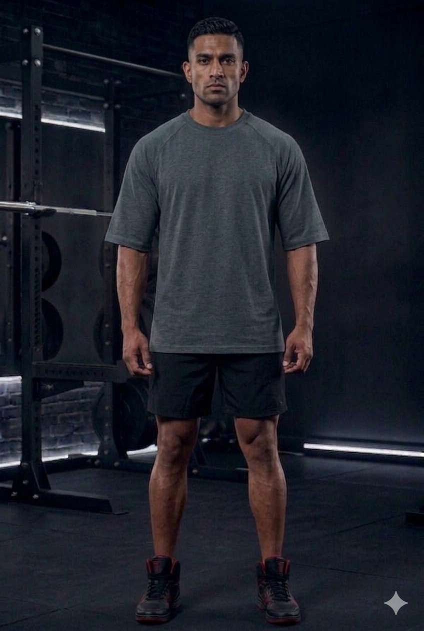 Men’s Oversized T-Shirt – Shark Grey