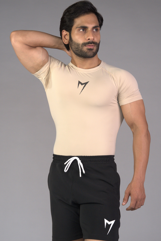 Flex Rib Tee - Almond