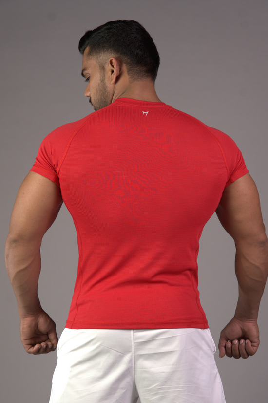 Grid Rush Tee - Red