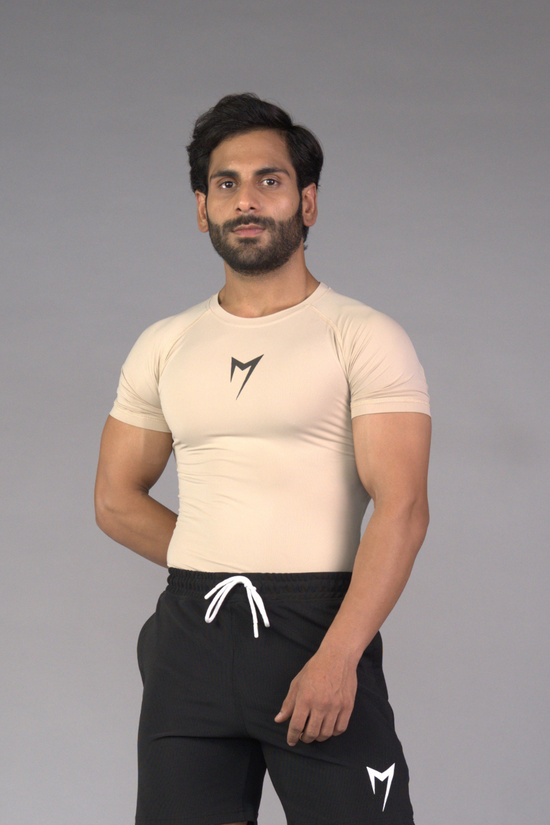 RageCore Compression Tee - Almond