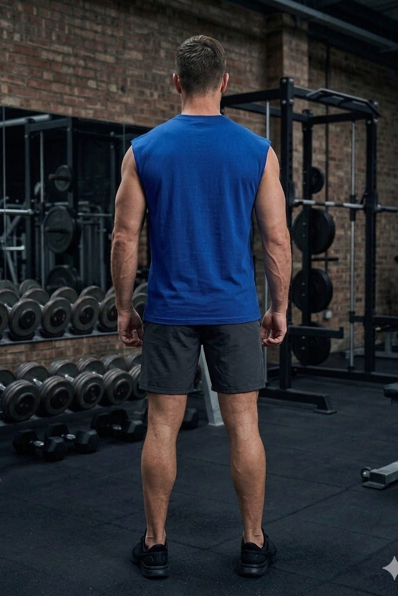 Men’s Royal Blue Cotton Tank Top