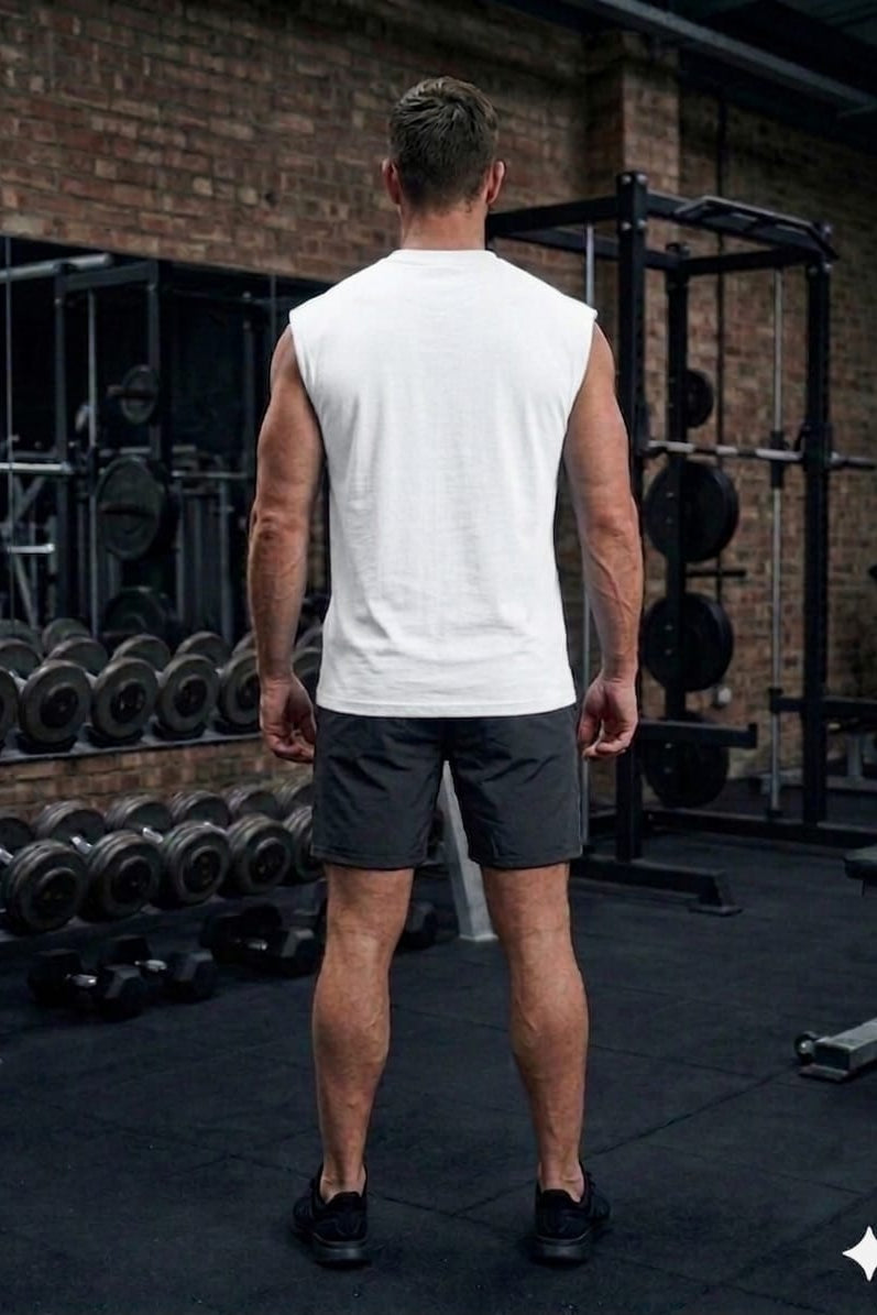 Men’s White Cotton Tank Top