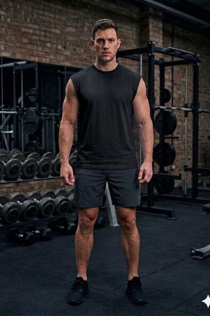 Men’s Black Cotton Tank Top