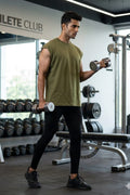Men’s Olive Green Cotton Tank Top