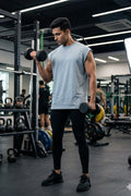Men’s Ice Grey Cotton Tank Top