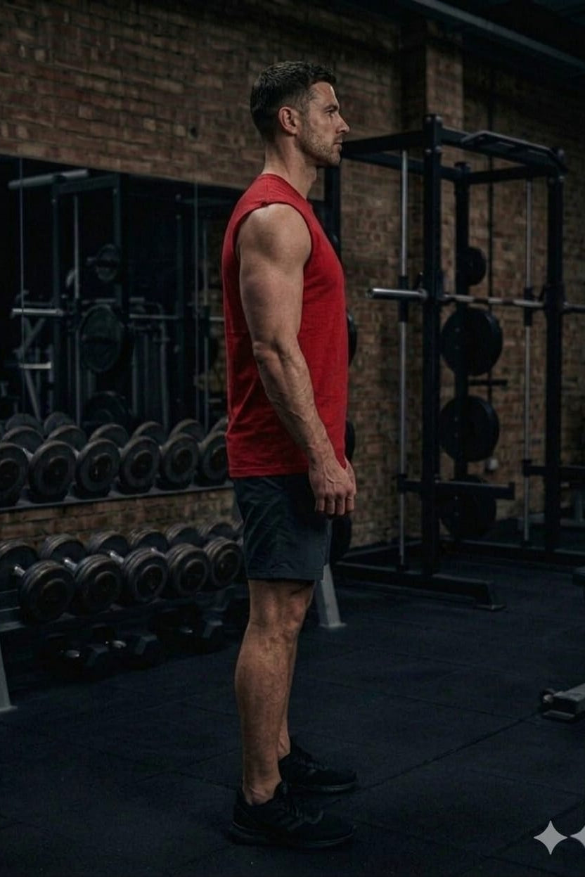 Men’s Red Cotton Tank Top