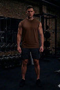 Men’s Brown Cotton Tank Top