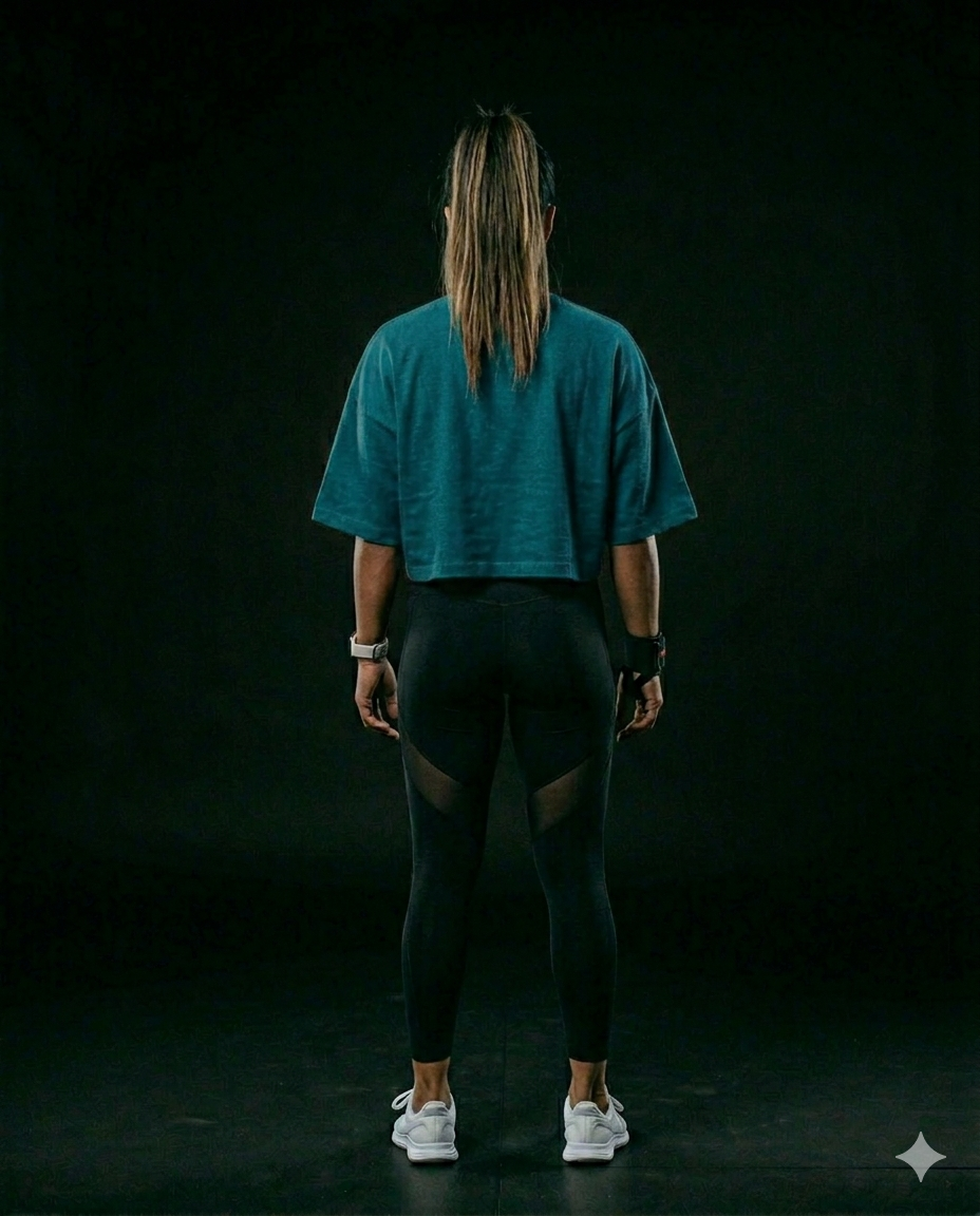 Women’s Combination Crop Top – Teal
