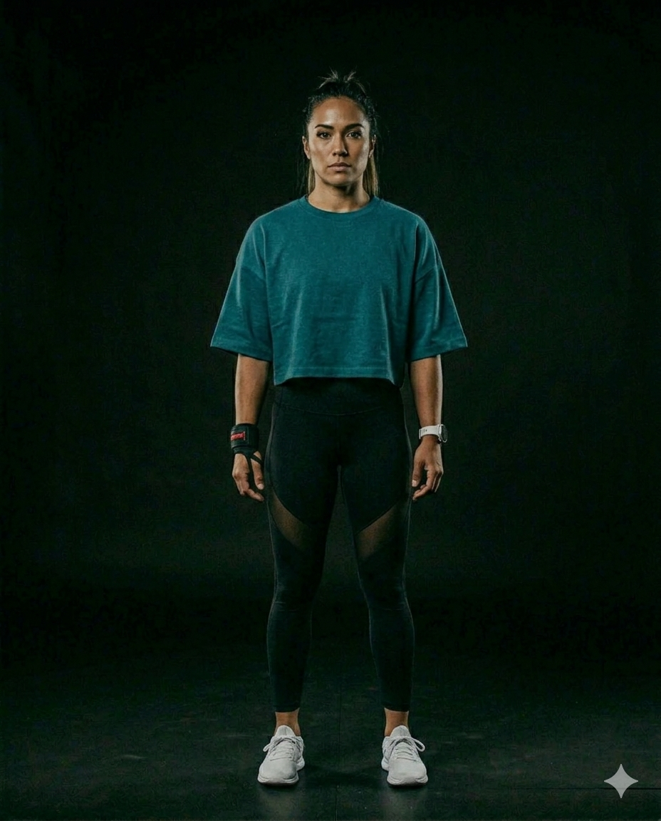 Women’s Combination Crop Top – Teal